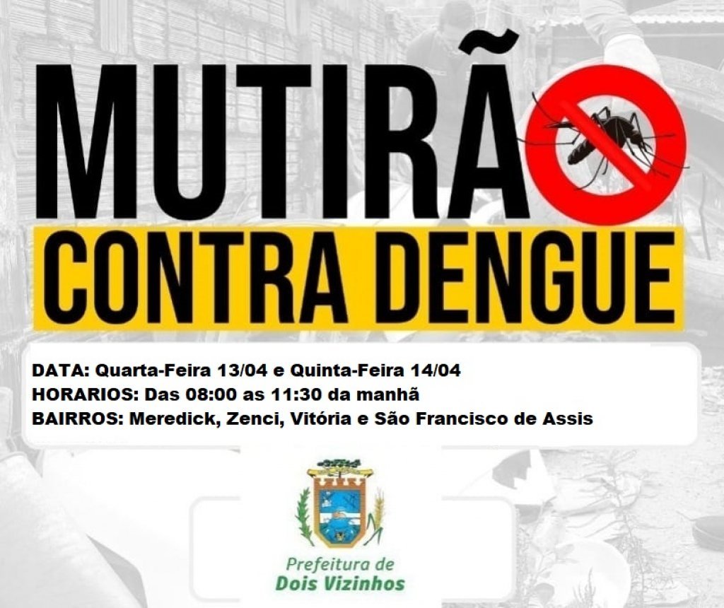 Mutiro da Dengue Continua Em Dois Vizinhos