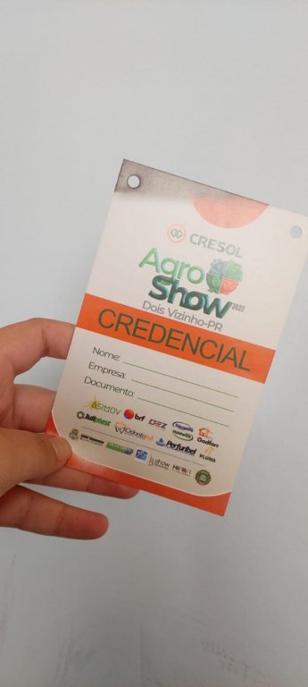 Entrega das Credenciais para os Expositores do Agroshow J Esto Acontecendo