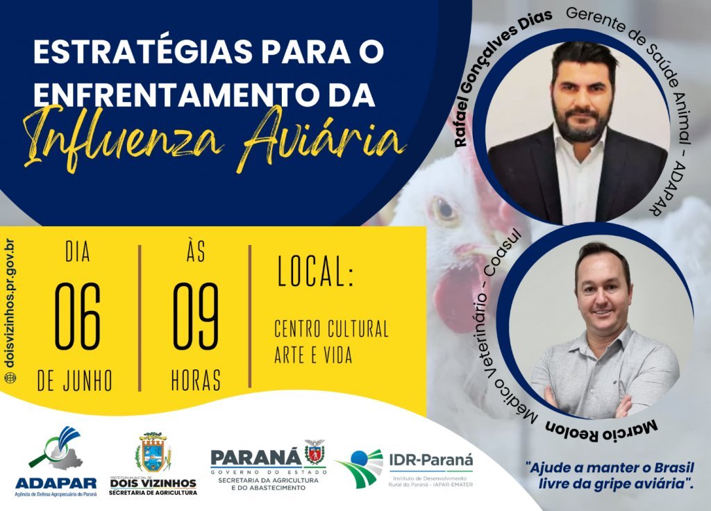 Evento Gratuito Apresentar Estratgias para o Enfrentamento da Influencia Aviria