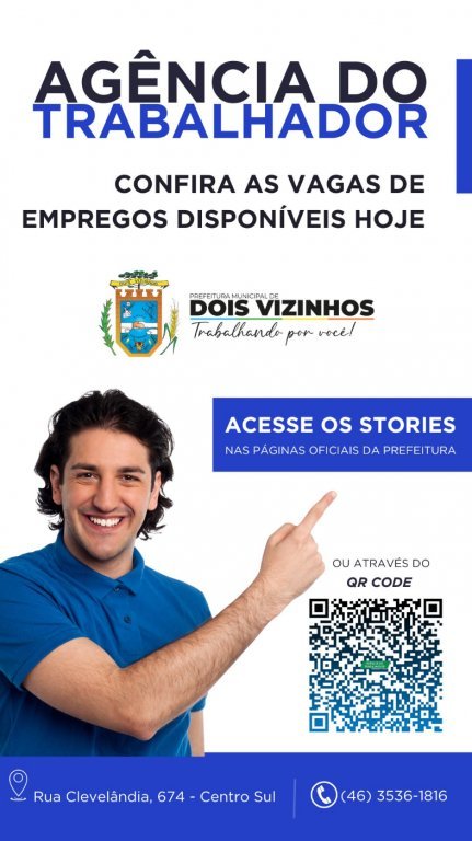 Confira a Lista Atualizada das Vagas de Empregos Disponibilizada Pela Agncia do Trabalhador Nesta Segunda-feira, 07