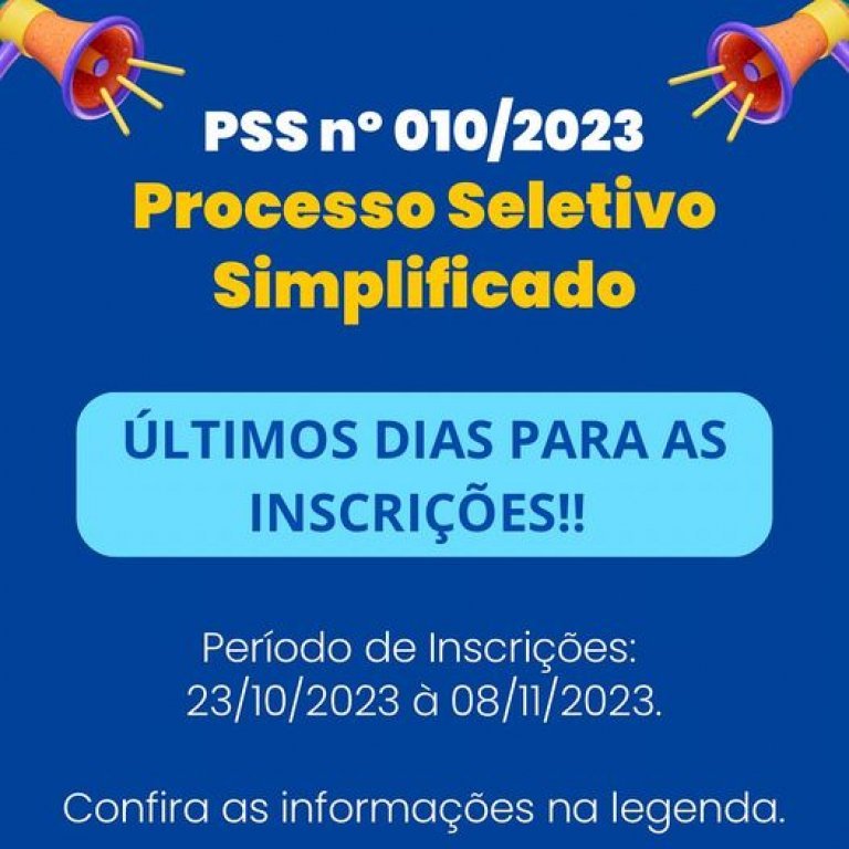 ltima Chance para Se Inscrever no Processo Seletivo Simplificado