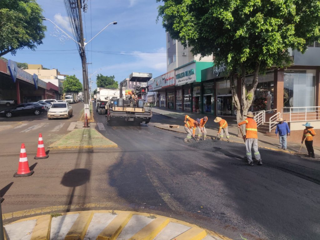 Retomada as Obras de Recape Asfltico do Centro Sul