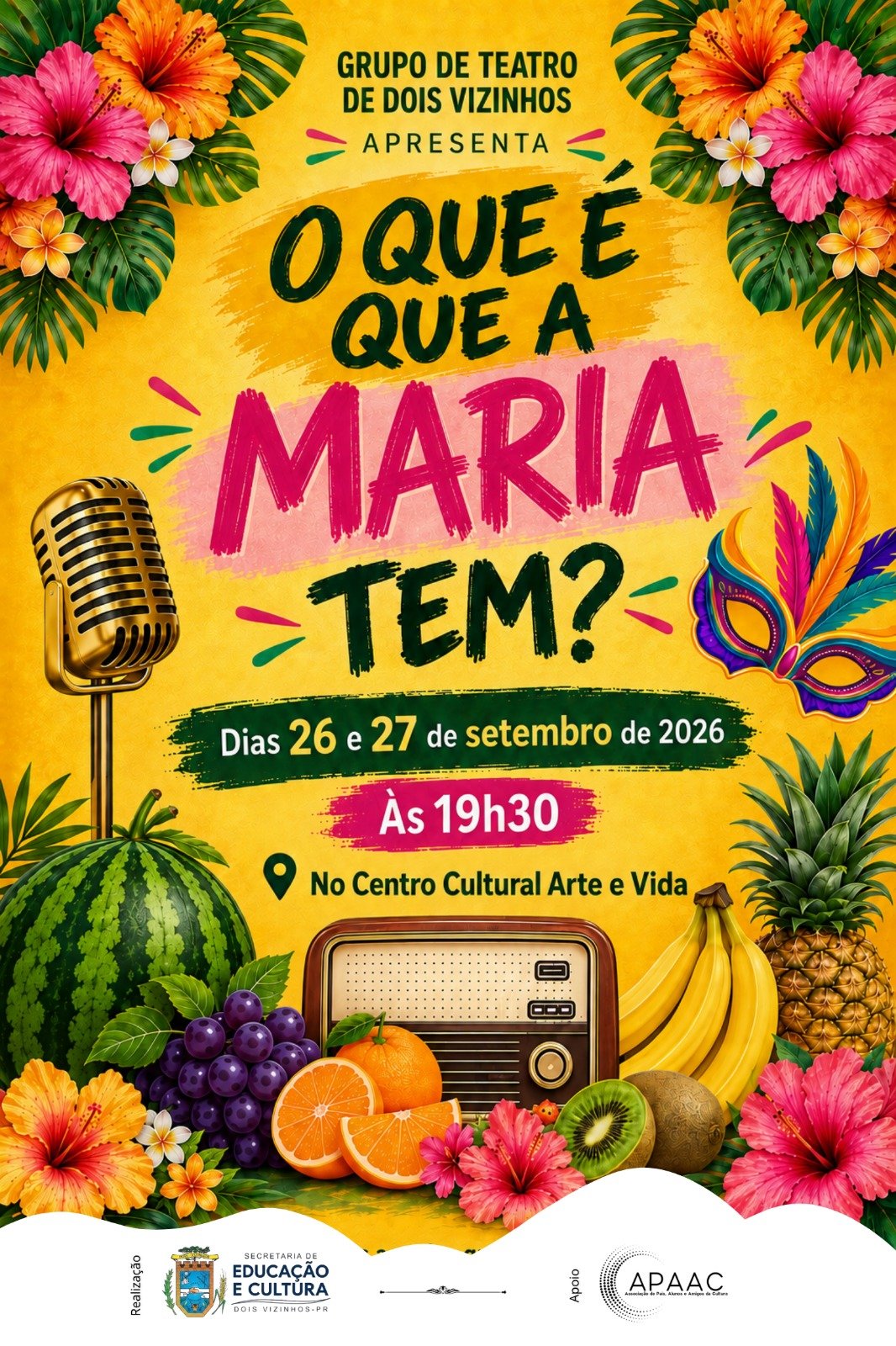DOIS ESPET�CULOS EM UM �NICO M�S MARCAM SETEMBRO, O M�S DO TEATRO, EM DOIS VIZINHOS